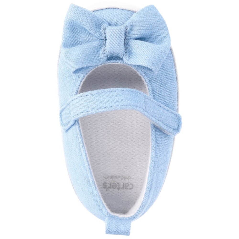 NWT Carters Child of Mine Baby Girl Blue Bow Sneaker Sandals Shoes 0-3M